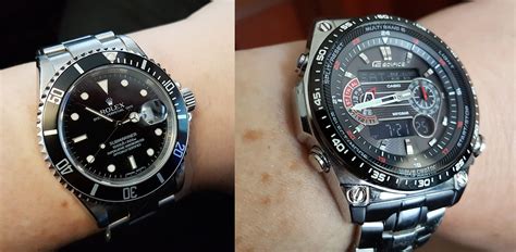 casio g shock o rolex submariner|rolex vs casio accuracy.